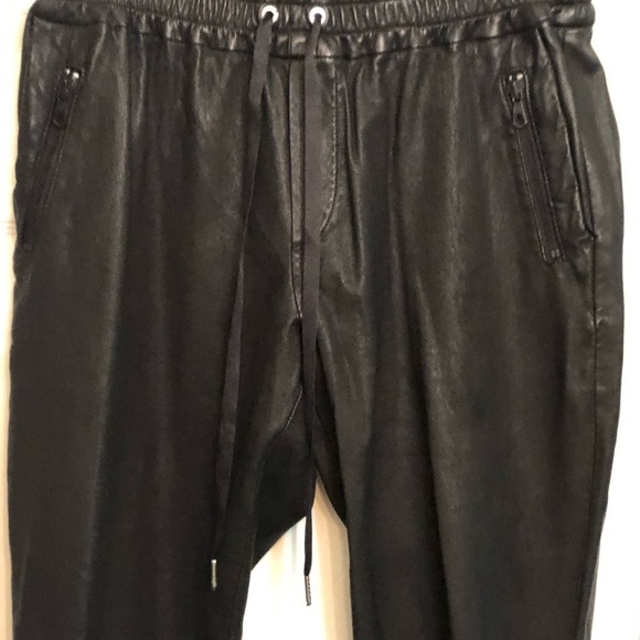 Joe’s Jeans size 12 black beautiful genuine leather pants ultra soft give - Picture 8 of 16